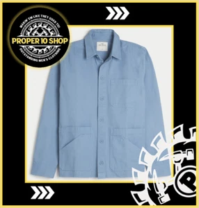 Men's Hollister Unlined Chore Coat Powder Blue Size 2XL 100% Cotton - Picture 1 of 3