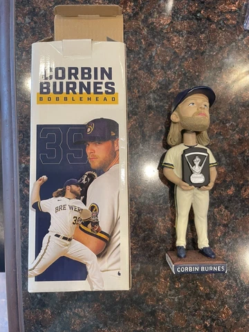 2021 NL CY YOUNG CORBIN BURNES Theme Bobblehead 8-6-22 Cover