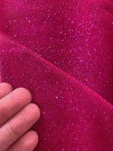 Tela de tul para decoración de eventos con brillo brillante FUCSIA ROSA (60 in) Vendido BTY - Imagen 1 de 2