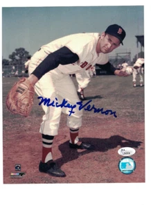 Mickey Vernon Boston Red Sox Signed 8" x 10" Photo JSA Certified - Picture 1 of 1