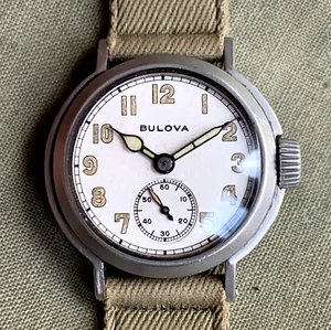 1940's Bulova U.S.M.C. 10AK Small Seconds Military Wristwatch #3 - Picture 1 of 9