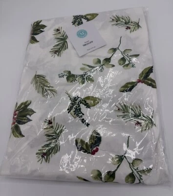 Martha Stewart Holiday Tablecloth Round 70” Holly Berries NEW Sealed - Image 1 of 2