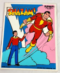 Vintage 1976 Shazam! Playskool Wooden Puzzle DC Comics Superhero - 380-02 - Picture 1 of 5