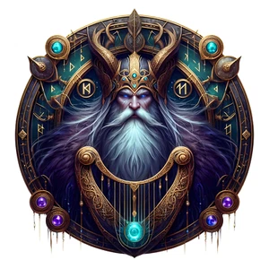 Bragi Norse God Decal - Valhalla - Viking - Ancient Norse God Decal - 5" Decal - Picture 1 of 1