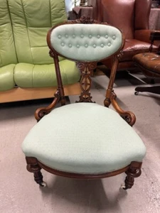 Stunning, Victorian Walnut Nursing Chair - Picture 1 of 11