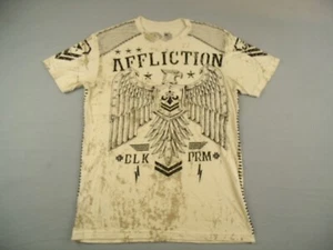 Camisa Affliction Hombre Mediana M Bronceado Claro Camiseta Estampado Gráfico - Imagen 1 de 8