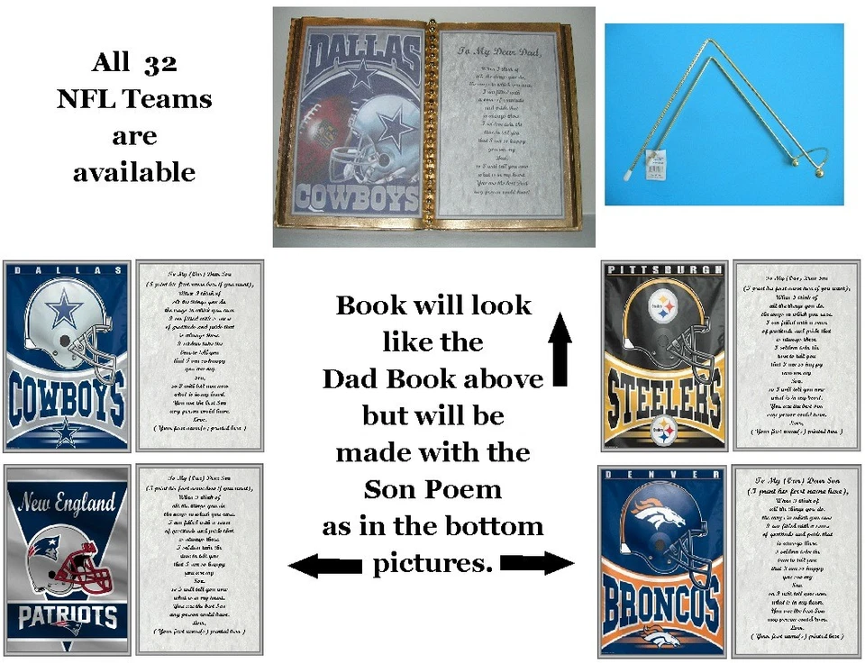 Personalized Son NFL Birthday,Father's Day,Valentine's Day or Christmas Gift - Image 1 of 1