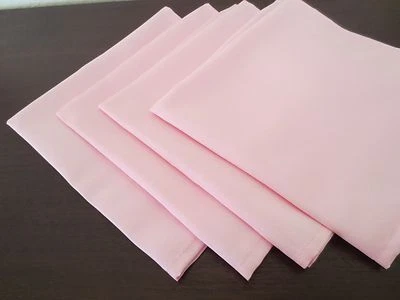 SET 12 Spring Pastel Pink Large Polyester Cloth Table Lap Dinner Napkins 19" - Image 1 of 2