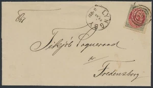 DENMARK. 1879. Numeral cancellation 39, 8 Øre on cover to Tikøb (PK1336) - Picture 1 of 2