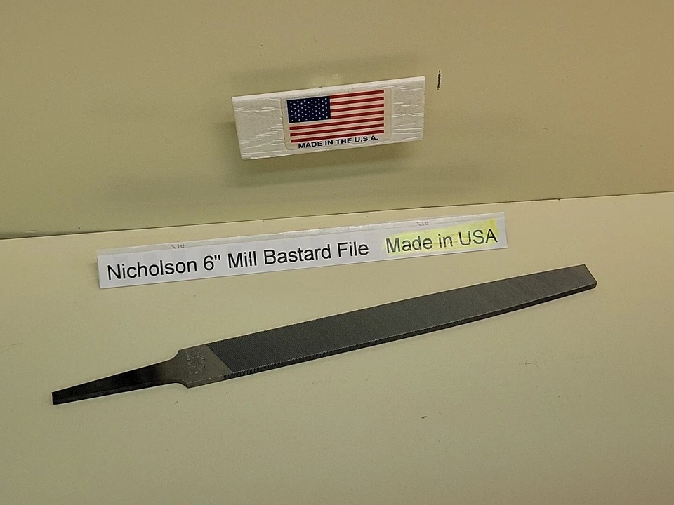 Moinho de arquivo plano Nicholson 6" Bastard 08354 21825 fabricado nos EUA - Imagem 1 de 4