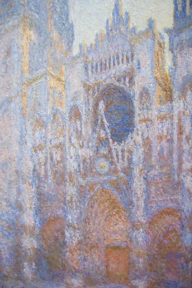 Claude Monet Rouen Cathedral West Facade Cool Wall Decor Art Print Poster 24x36 - Image 1 of 1