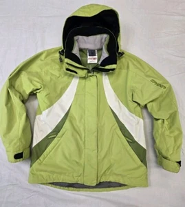 Spyder Green Insulated Ski Jacket Coat W/ Removable Fleece Liner Kid's Size 10 - Picture 1 of 20