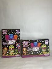 HALLOWEEN Day Of The Dead Sugar Skull Lollipop Rings Candy PACK OF 2 - TOT🎃