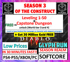 Diablo 4 Iv?Power Leveling Season 3?Lv1-100 Xp Boost +Glyph?Gold?Pc Ps Xbox?+++