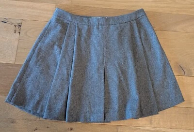 Vineyard Vines **NWT** Gray Pleated Flirty, Fun, Lined Mini Skirt Wool Blend - Изображение 1 из 4