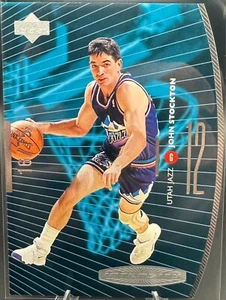 1998-99 UPPER DECK JOHN STOCKTON #121 INTENSITY DIECUT #/75 UTAH JAZZ - Picture 1 of 11