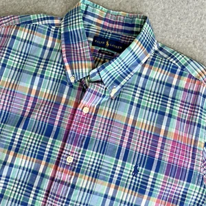 Polo Ralph Lauren Herren Hemd Kurzarm Button Down Pastell Kariert Gr. XL - Bild 1 von 13