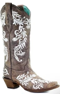 Corral Damenstiefel A3753 Glow Collection Feder Blumenstil, Größe 9,5 M US - Bild 1 von 24