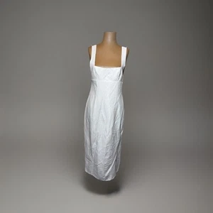 ZARA WOMAN SS23 ECRU LINEN BLEND MIDI DRESS 4688/330 SIZE MEDIUM - Picture 1 of 8