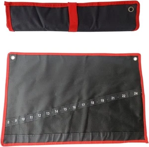 Organizador de llaves, bolsa enrollable para herramientas pequeñas, rojo trinquete, negro - Imagen 1 de 7