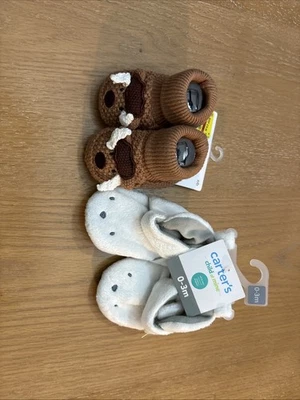 Botines recién nacidos y 0-3 meses carters nuevos. 2 pares. J17 Foto 1 de 4