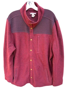 Carbon 2 Cobalt Jacket Mens XL Red Snap Front Polyester / Cotton - Picture 1 of 9