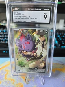 🔥 N's Zorua Black Star Promo 189 Journey Together ETB CGC Gem Mint 9 - Picture 1 of 2