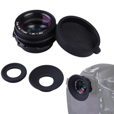 1.08x-1.60x Zoom Viewfinder Eyepiece Magnifier for Nikon D60 D80 D90 D600 Camera - Image 1 of 4