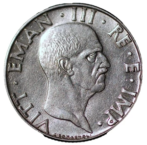 Italia 50 Centesimi 1940 Vittorio Emanuele III KM# 76a - Foto 1 di 2