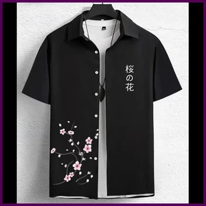 Camisa Hawaiana Para Hombre Impresión 3D de Flores y Texto Playa Fiesta Sudadera Suelta - Imagen 1 de 35