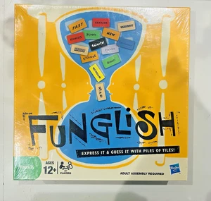 Funglish Factory Sealed Game HASBRO Family Games -Express it & Guess with Tiles - Picture 1 of 4