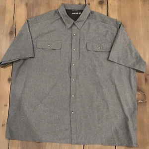 Solaris 3XB Vented Button-Up Short Sleeve Mens Sportsman Shirt Heather Gray - Picture 1 of 6