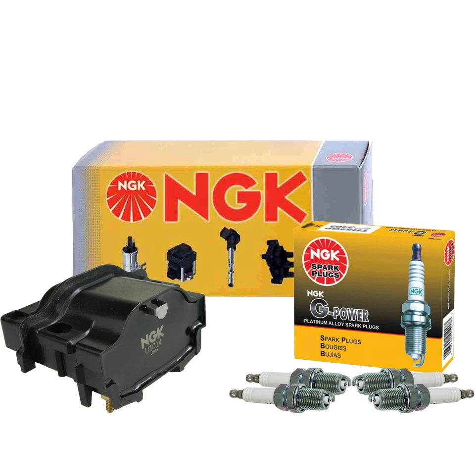 Bobina de encendido NGK HEI y kit de bujías de platino 4 G-Power para Geo Toyota L4 Foto 1 de 1
