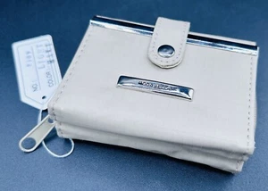 Moda Bella khaki dreifach faltbare Geldbörse mit Reißverschluss Clutch Kreditkartenfächer NEU - Bild 1 von 8