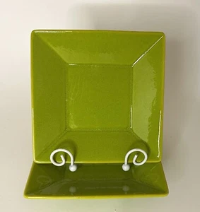 Waechtersbach Germany Kiwi Green 7" Square Salad Plate Dish RARE EUC - Picture 1 of 3