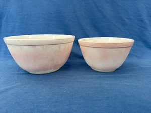 Vintage Pyrex Ovenware Nesting Mixing Bowls 401, 402 Cookware Made in USA FADED - Picture 1 of 14
