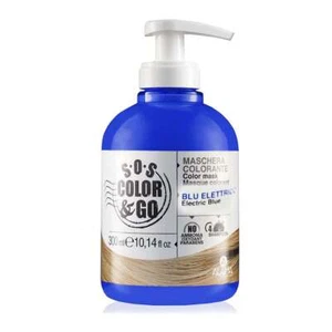Maschera Colorante Per Capelli Blu Elettrico Alama SOS Color e Go 300ml - Foto 1 di 1