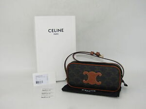 Celine Mini Camera Canvas Shoulder Bag Cuir Triomphe Tan 10J582EGP.04LU