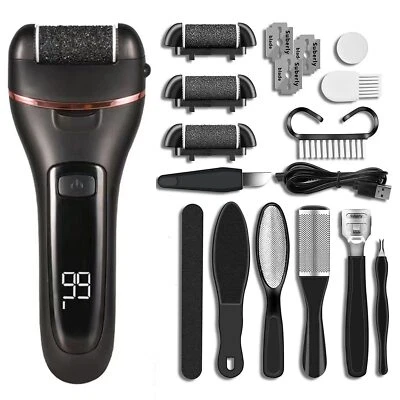 Profi Hornhautentferner Fußpflege Pediküre Set Fußpflegegerät elektrisch USB - Bild 1 von 4