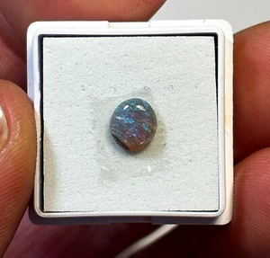0.75 carat Lightning Ridge Oval semi black opal Australian loose gemstone E1093 - Picture 1 of 9