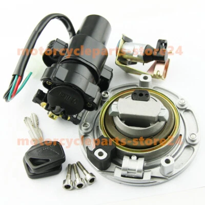 Interruptor de llave de encendido tapa de gas combustible bloqueo de asiento para Honda VTR1000F Superhawk 2001-05 Foto 1 de 4