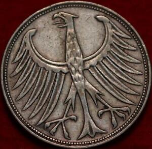 1951 Germany 5 Mark Silver Foreign Coin
