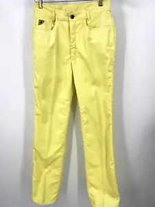 Pantalone vintage Lois donna 30x34 giallo brillante velluto a coste cowgirl y2k anni 90 leggi - Foto 1 di 12
