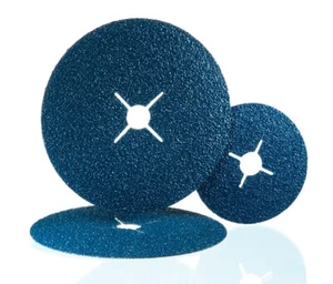 25PCS 4.5'' FIBRE DISC BLUE ZIRCONIUM 115MM SANDING PAD P 24,36 GRIT INOX METAL - Picture 1 of 6