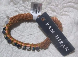 Pam Hiran Armband Silber Blau Schmuck Orange Geflochtene Kordel Anthropologie Neu 4841 - Bild 1 von 5