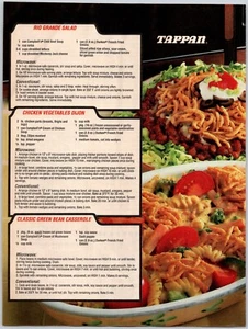Anuncio impreso vintage Campbell's Soups Three Recipes 1988 - Imagen 1 de 1