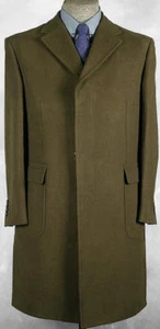 SOFT_CLASSIC_NWT_$249O GIANLUCA ISAIA COTTON_TAUPE/MOCHA_TOP_COAT 40-41 12121 - Picture 1 of 4
