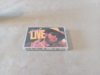 HANK WILLIAMS JR "HANK LIVE"  CASSETTE Tape Foto 1 de 3