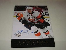 JOHN TAVARES AUTOGRAPHED 2010 UPPER DECK 5X7 JUMBO CARD-ISLANDERS ALL STAR