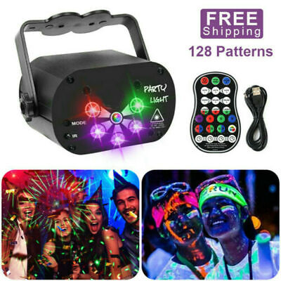 LED RGB 128Pattern Laser Projector Light Stage Lighting KTV DJ Disco Club Party • 22.48£